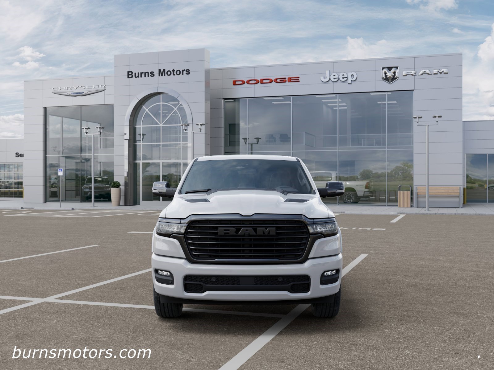 New 2026 Bright White Clear-Coat Exterior Paint Ram Laramie Night Edition image 6