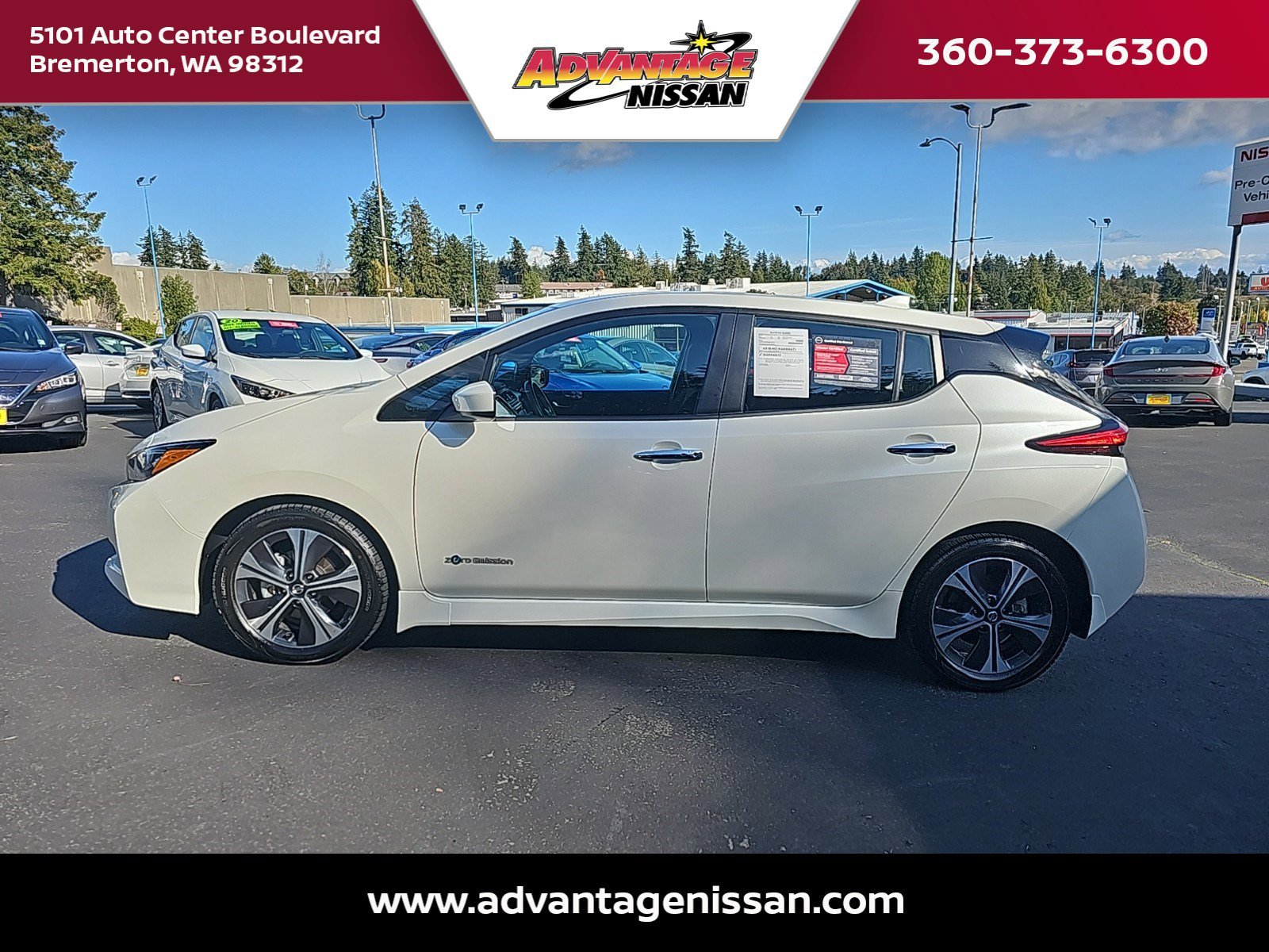Used 2019 Nissan Leaf SV with VIN 1N4AZ1CP9KC317419 for sale in Bremerton, WA
