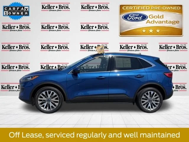 Certified Used 2022 Blue Metallic Ford Titanium image 5