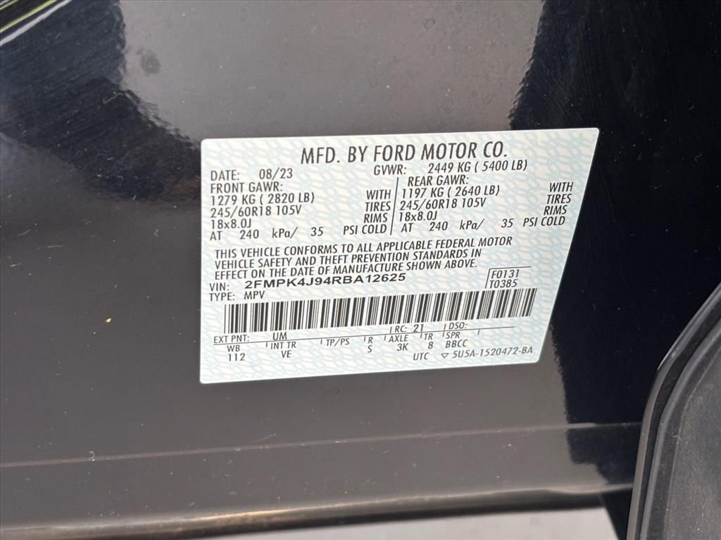 Used 2024 Black Metallic Ford SEL image 30