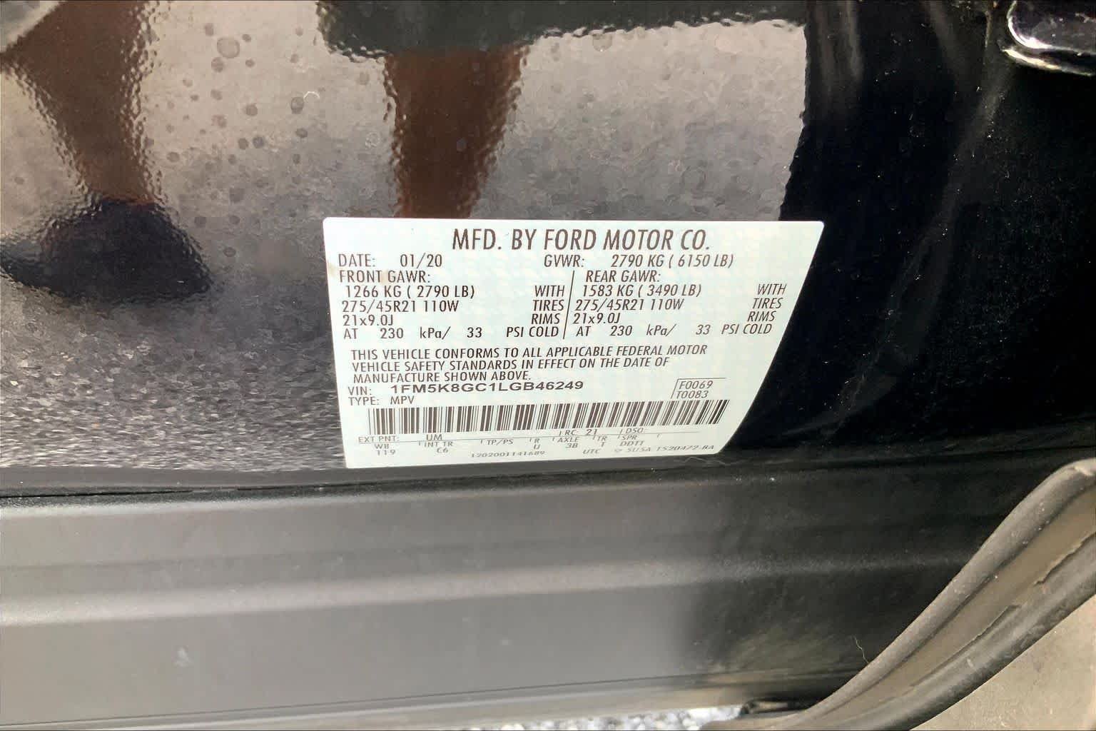 Used 2020 Agate Black Metallic Ford ST image 59