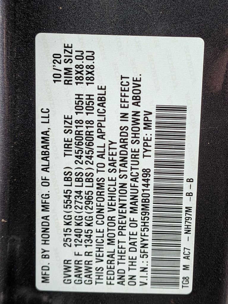 Used 2021 Gray Honda EX-L image 30