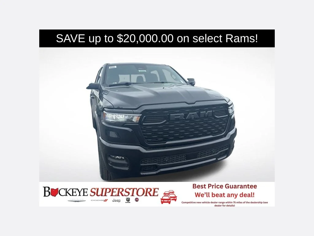 New 2026 Diamond Black Crystal Pearl-Coat Exterior Paint RAM BIG HORN image 1