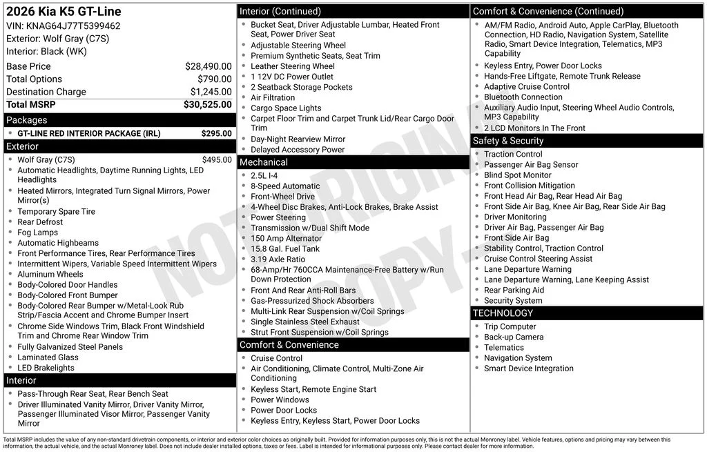 Used 2026 Gray Kia GT-Line image 6