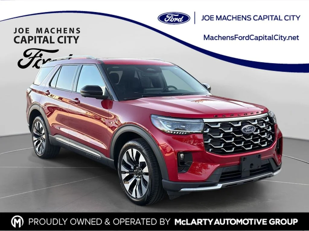 Used 2025 Rapid Red Metallic Tinted Clearcoat Ford Platinum image 1