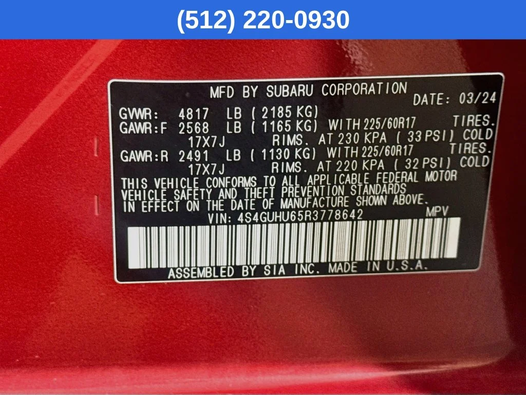 Certified Used 2024 Red Subaru Wilderness image 41