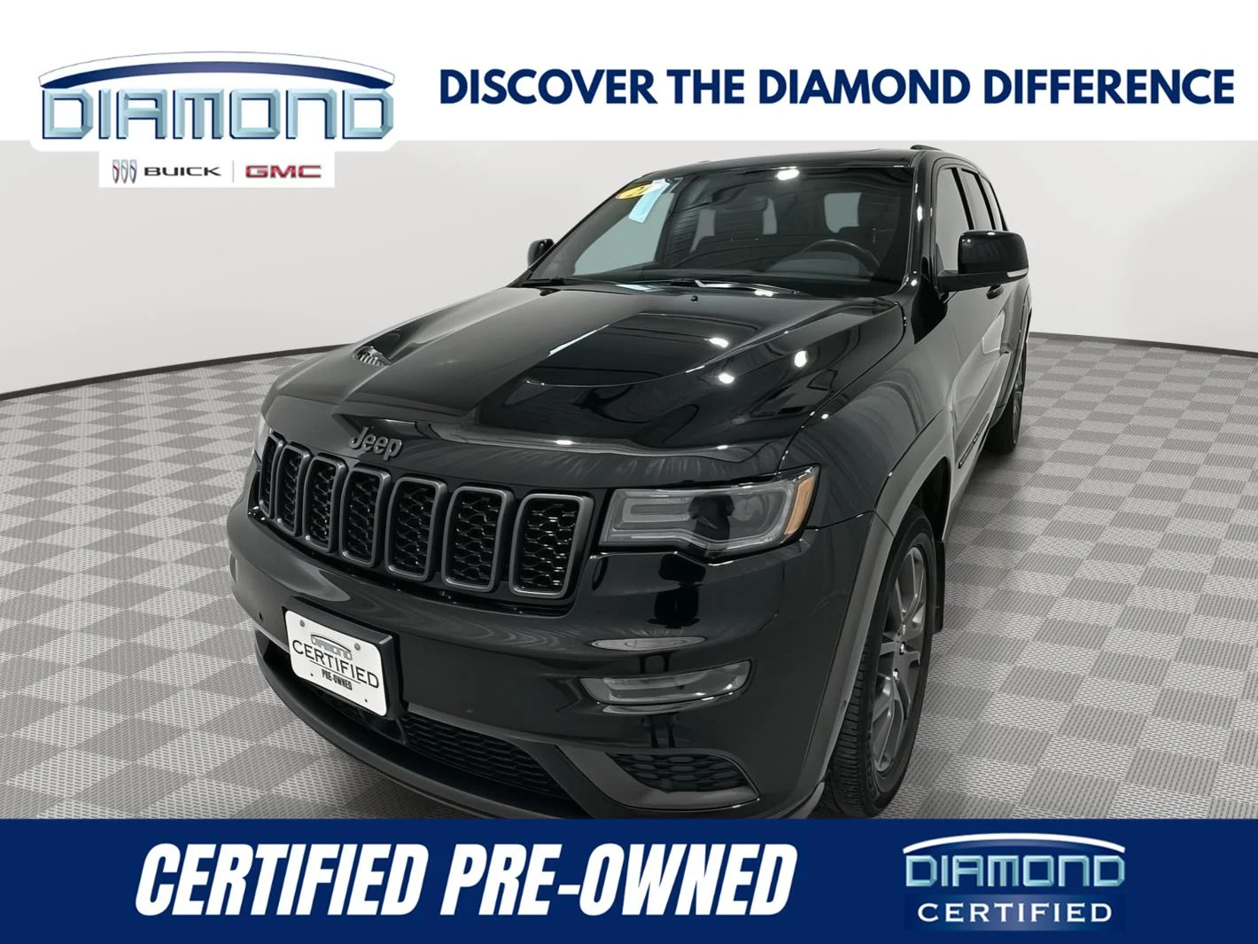 Used 2021 Diamond Black Crystal Pearl Jeep Overland image 1