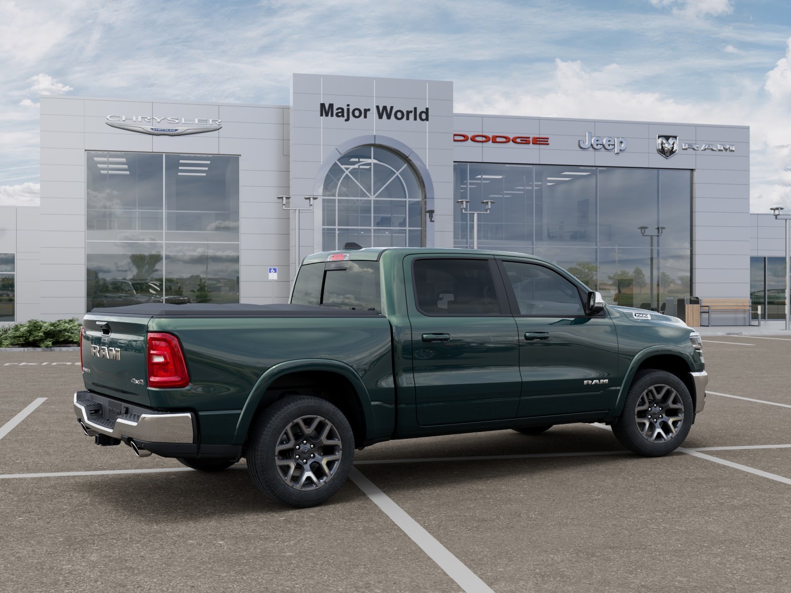 New 2026 Serrano-Green Metallic Exterior Paint RAM LARAMIE image 4
