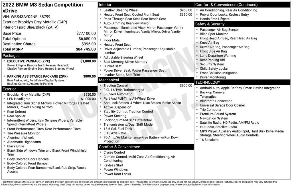 Used 2022 Gray BMW Competition image 11