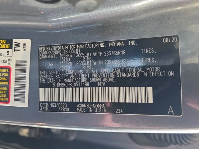 Used 2020 Magnetic Gray Metallic Toyota XLE image 39