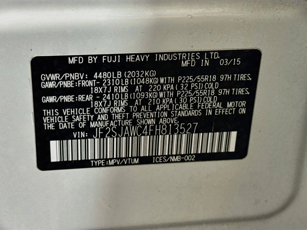 Used 2015 White Subaru 2.5i Touring image 41