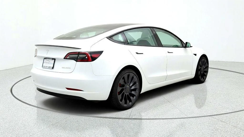 Used 2023 Pearl White Multi-Coat Tesla Performance AWD w/ White & Black Premium Interior image 5