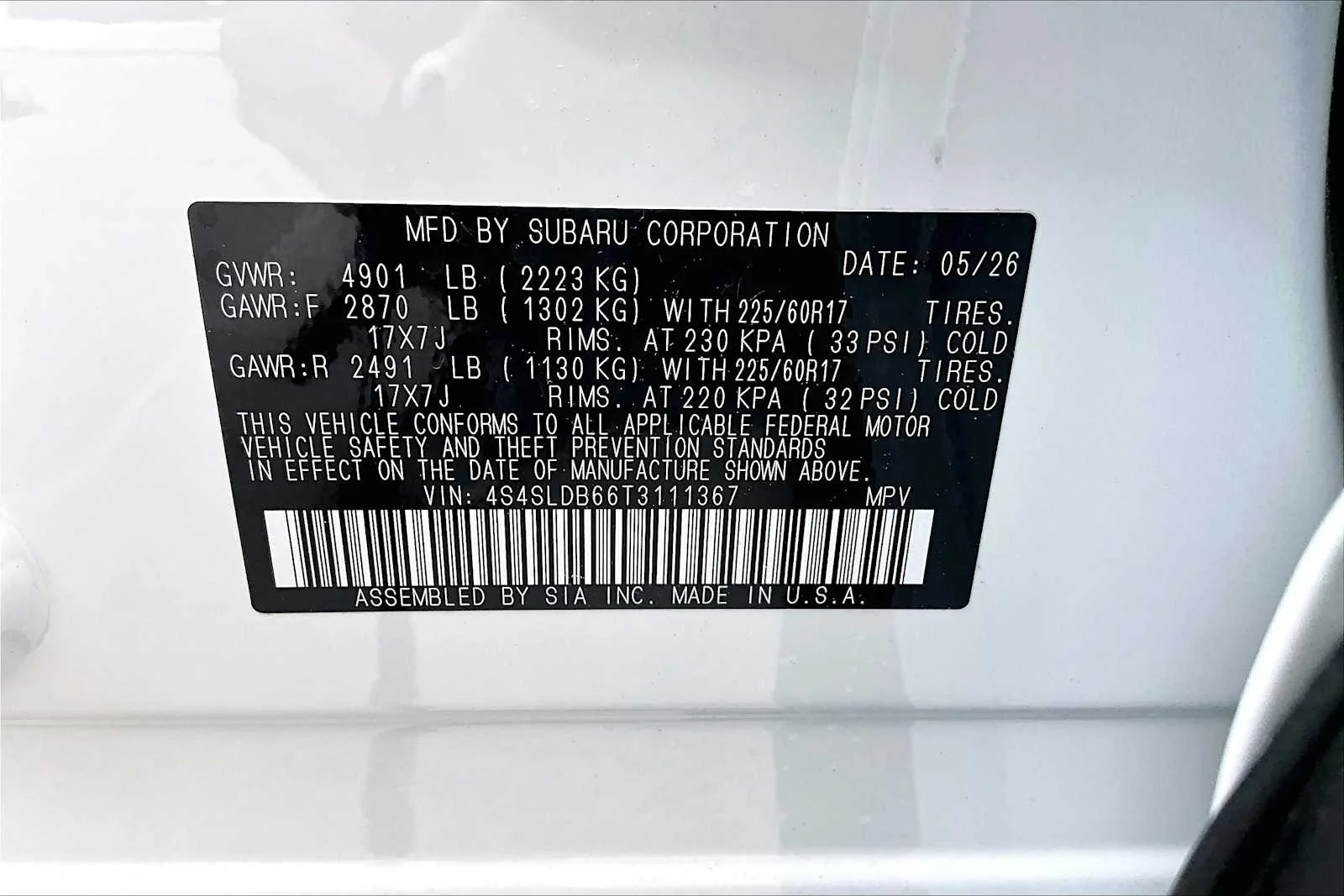 New 2026 Crystal White Pearl Subaru Premium image 18