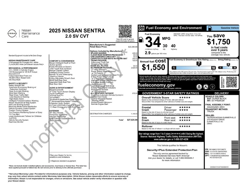 Used 2025 Black Nissan SV image 57