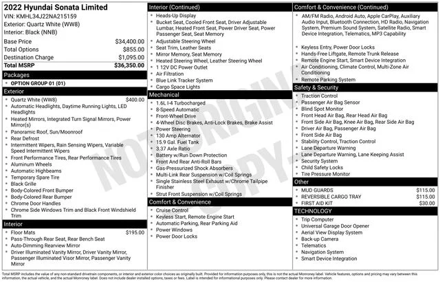 Used 2022 Gray Hyundai Limited image 29