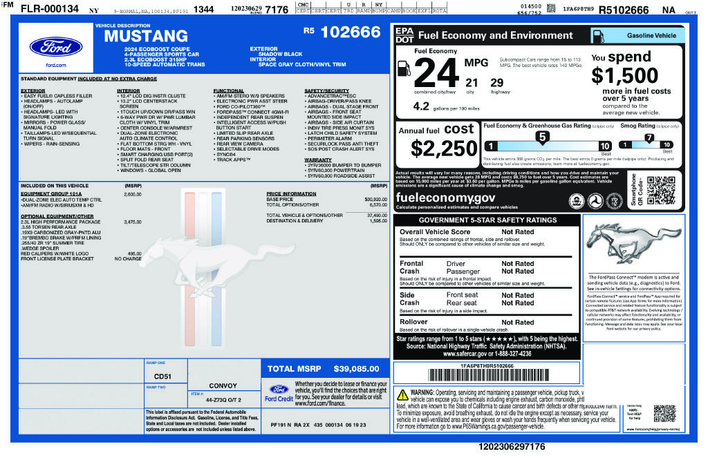 Used 2024 Black Ford EcoBoost image 6
