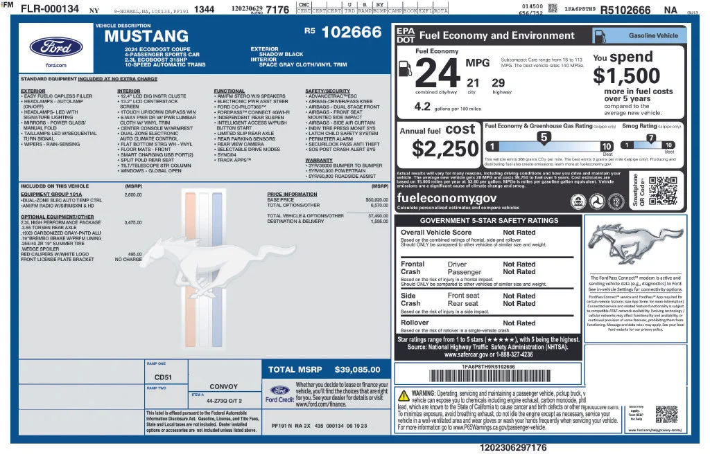 Used 2024 Black Ford EcoBoost image 6