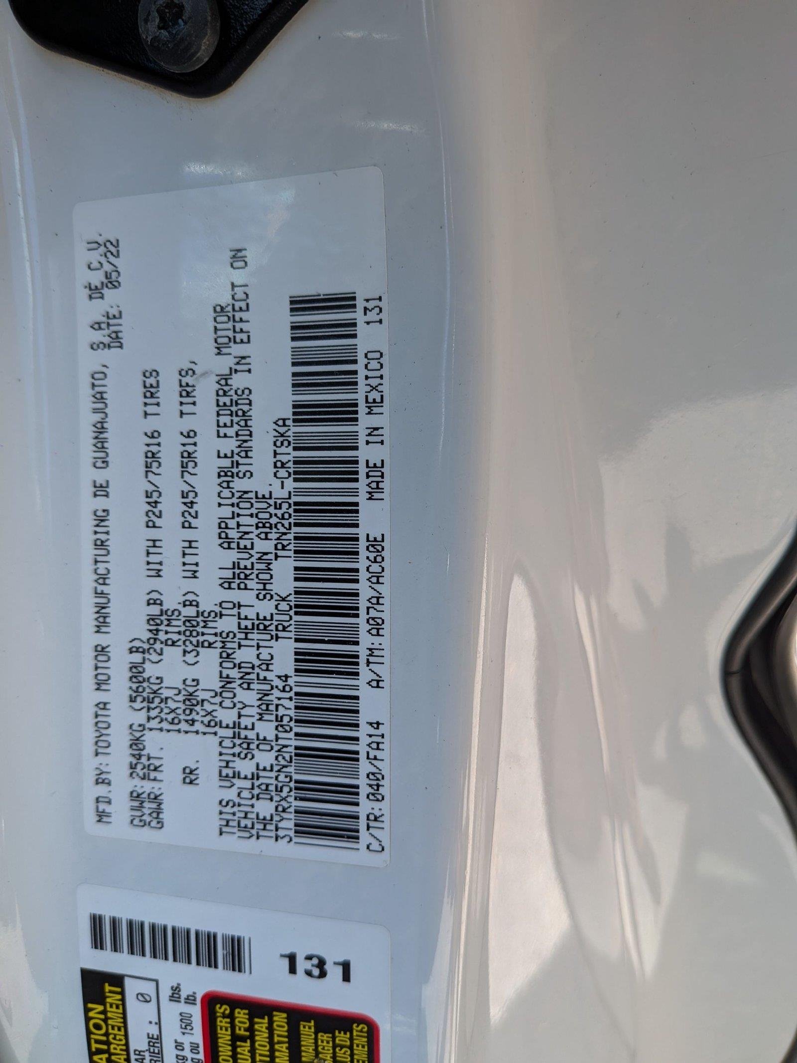 Used 2022 White Toyota SR image 5