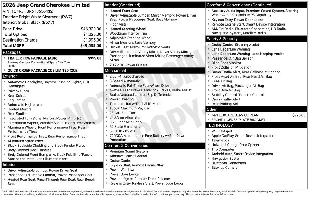 New 2026 Bright White Clearcoat Jeep Limited image 7