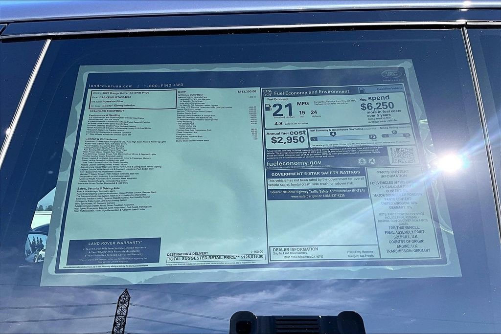Used 2026 Varesine Blue Metallic Land Rover SE image 13