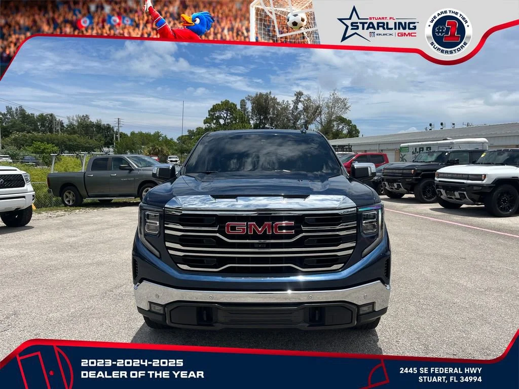 Used 2023 Pacific Blue Metallic GMC SLT image 3