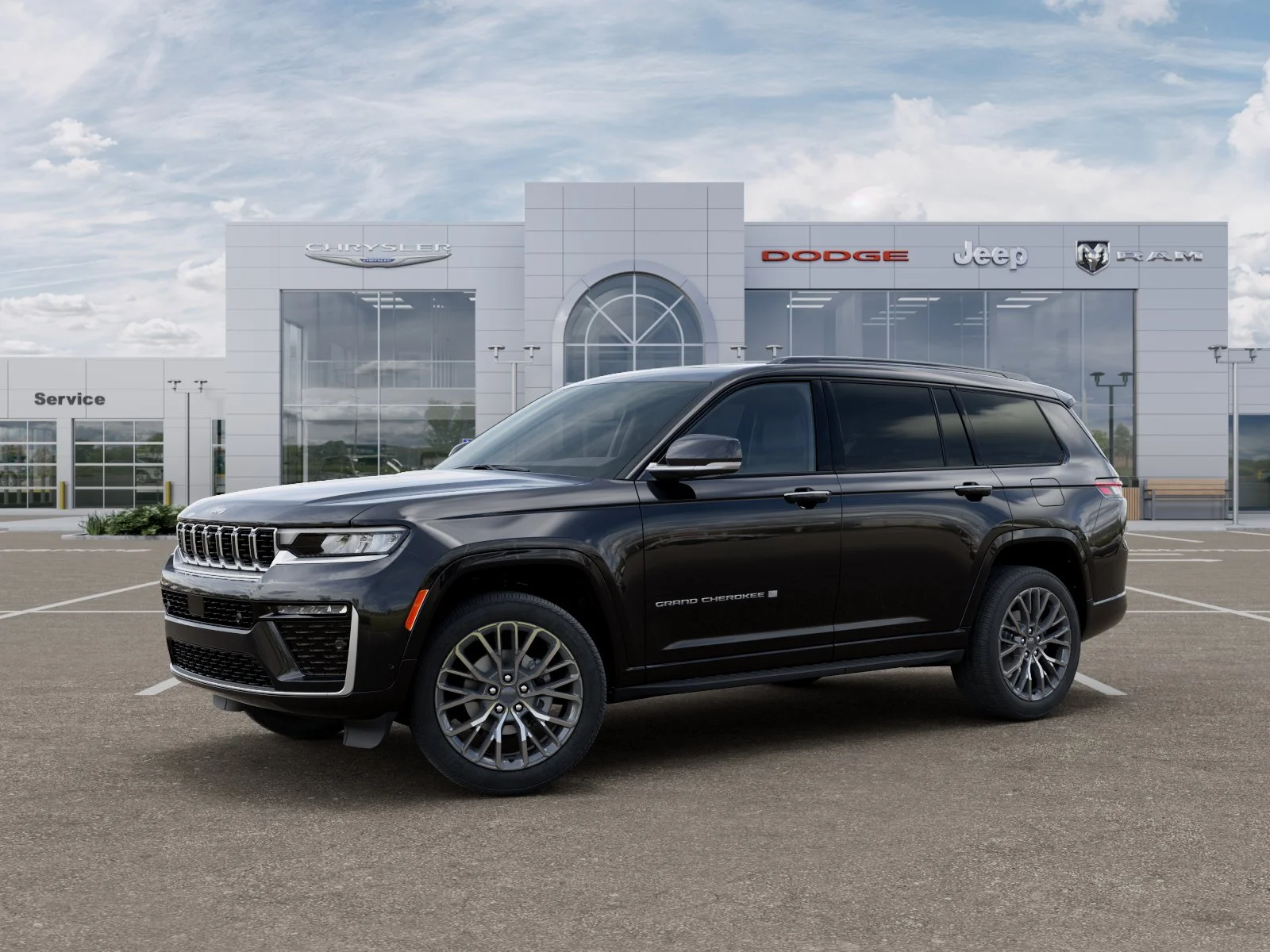 New 2026 Diamond Black Crystal Pearl-Coat Exterior Paint Jeep Summit image 28
