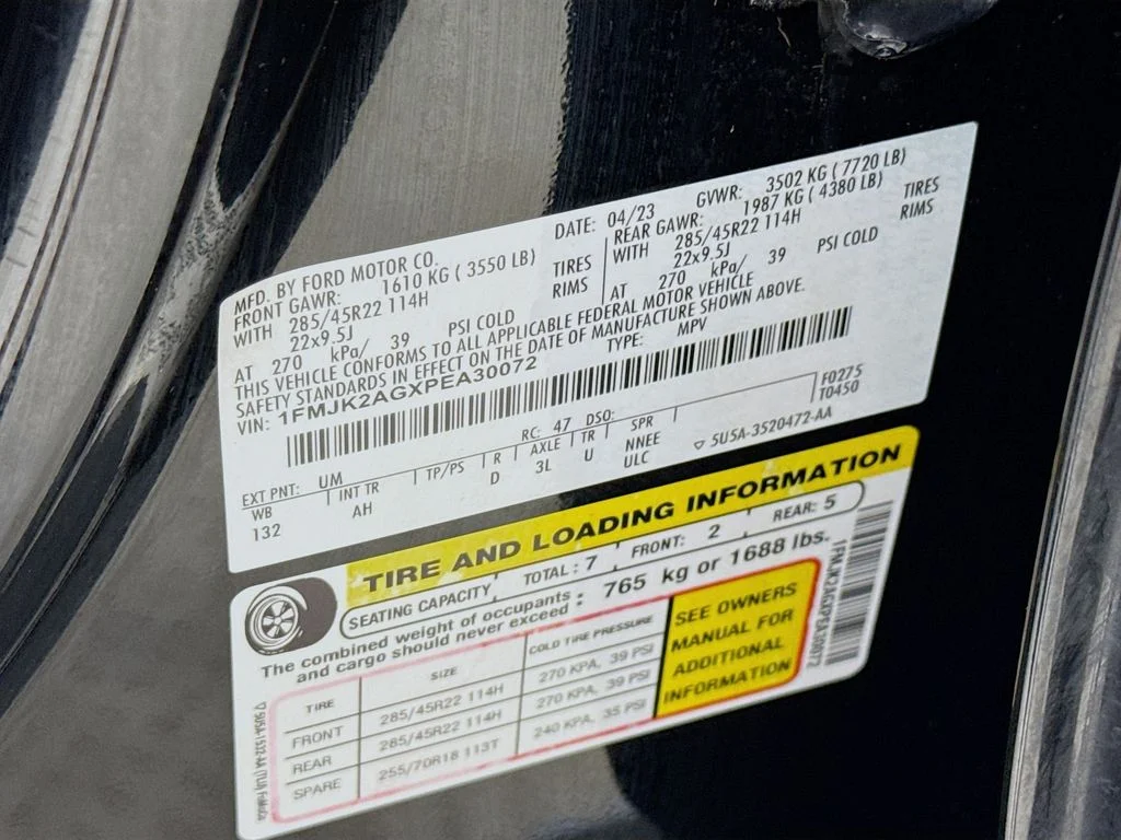 Used 2023 Agate Black Metallic Ford Limited image 35