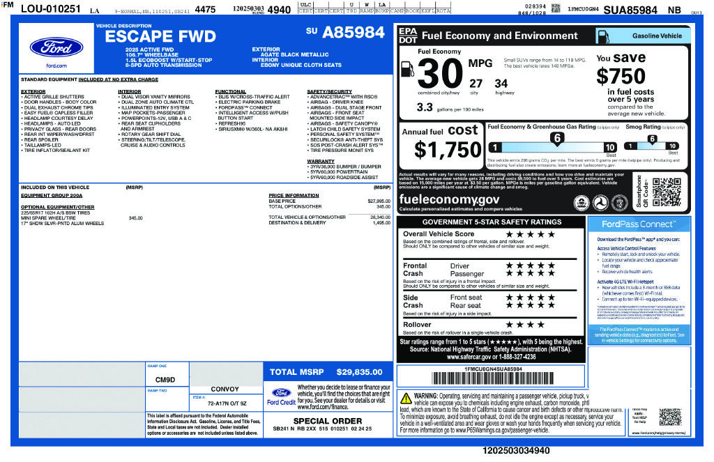 Used 2025 Black Ford Active image 25
