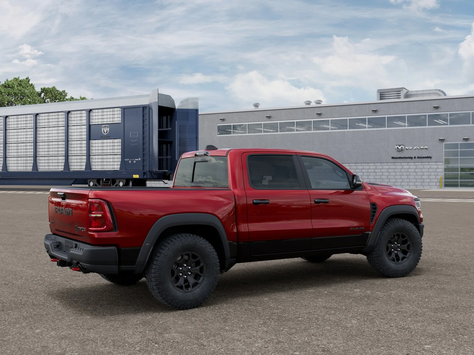 New 2027 Molten Red Pearl-Coat Exterior Paint RAM TRX image 2