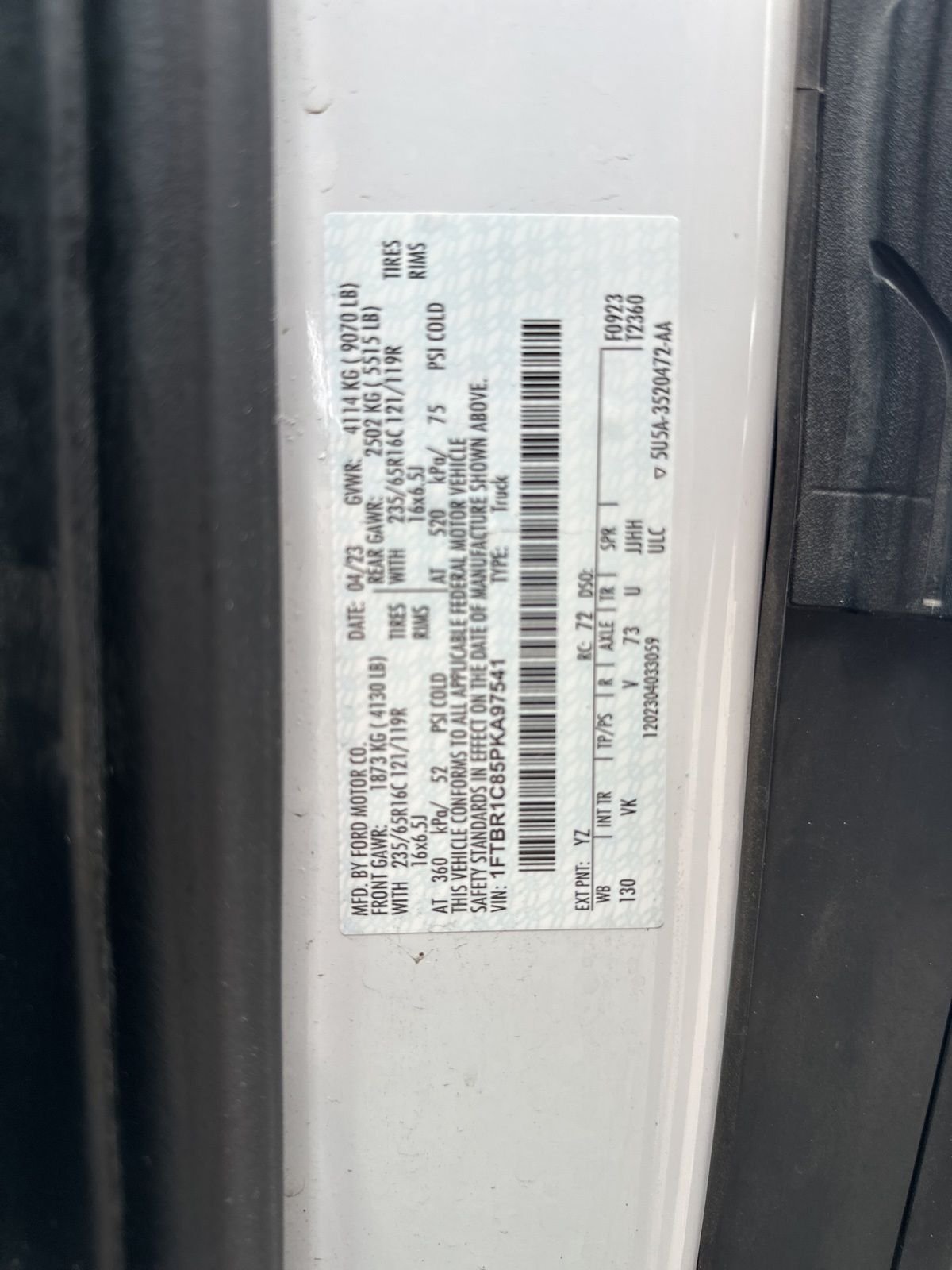 Used 2023 White Ford Base image 16