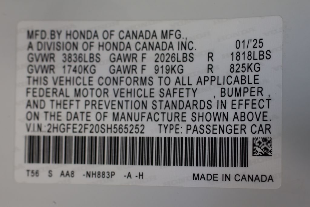 Used 2025 Platinum White Pearl Honda LX image 28