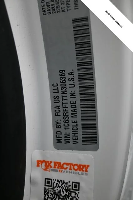 New 2026 Bright White Clear-Coat Exterior Paint RAM BLACK WIDOW EDITION image 31