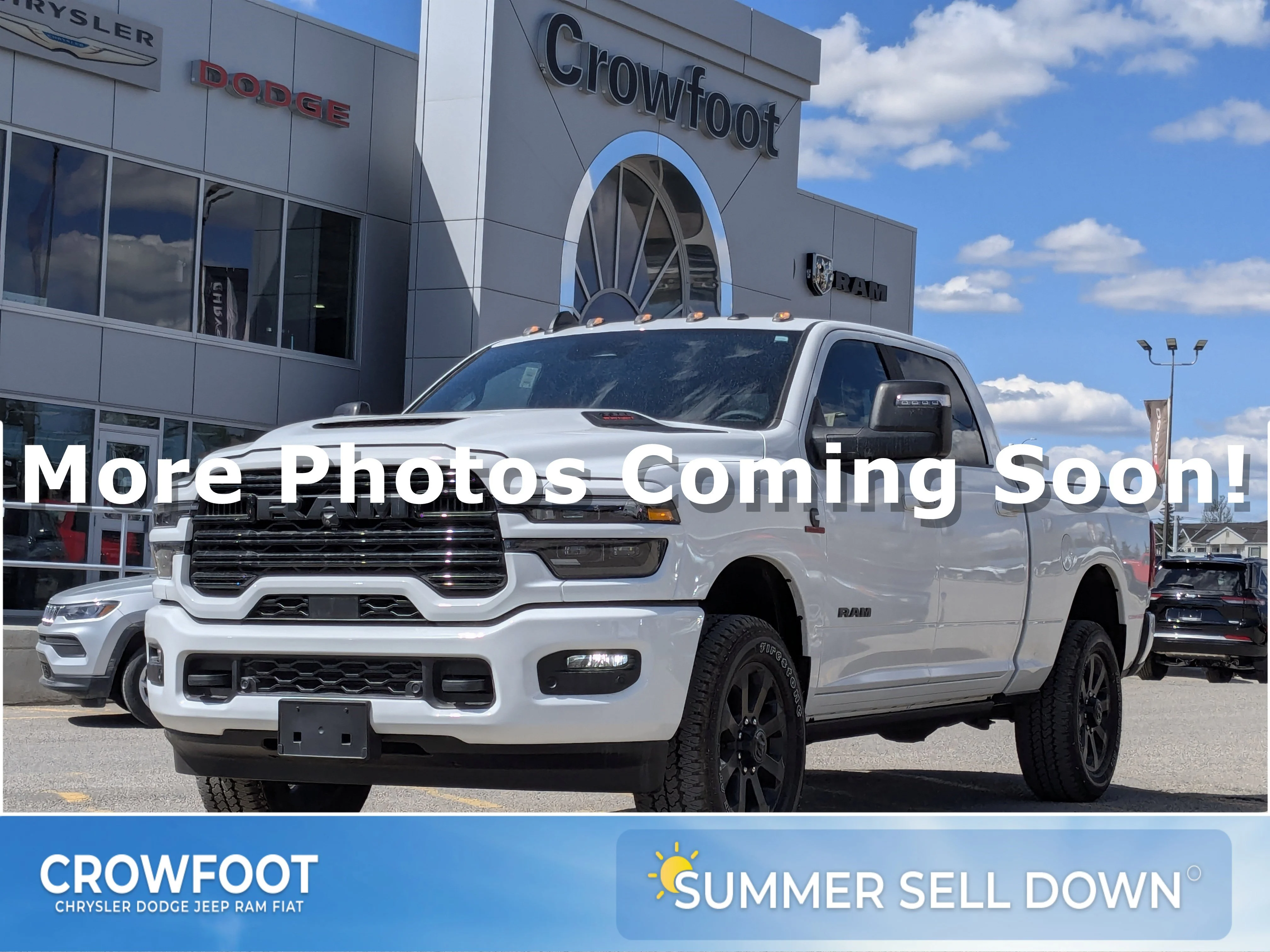 Certified Used 2025 White RAM Laramie - Level II Plus Grp - Night Edition - Sunroof - Towing Tech Grp & More image 1