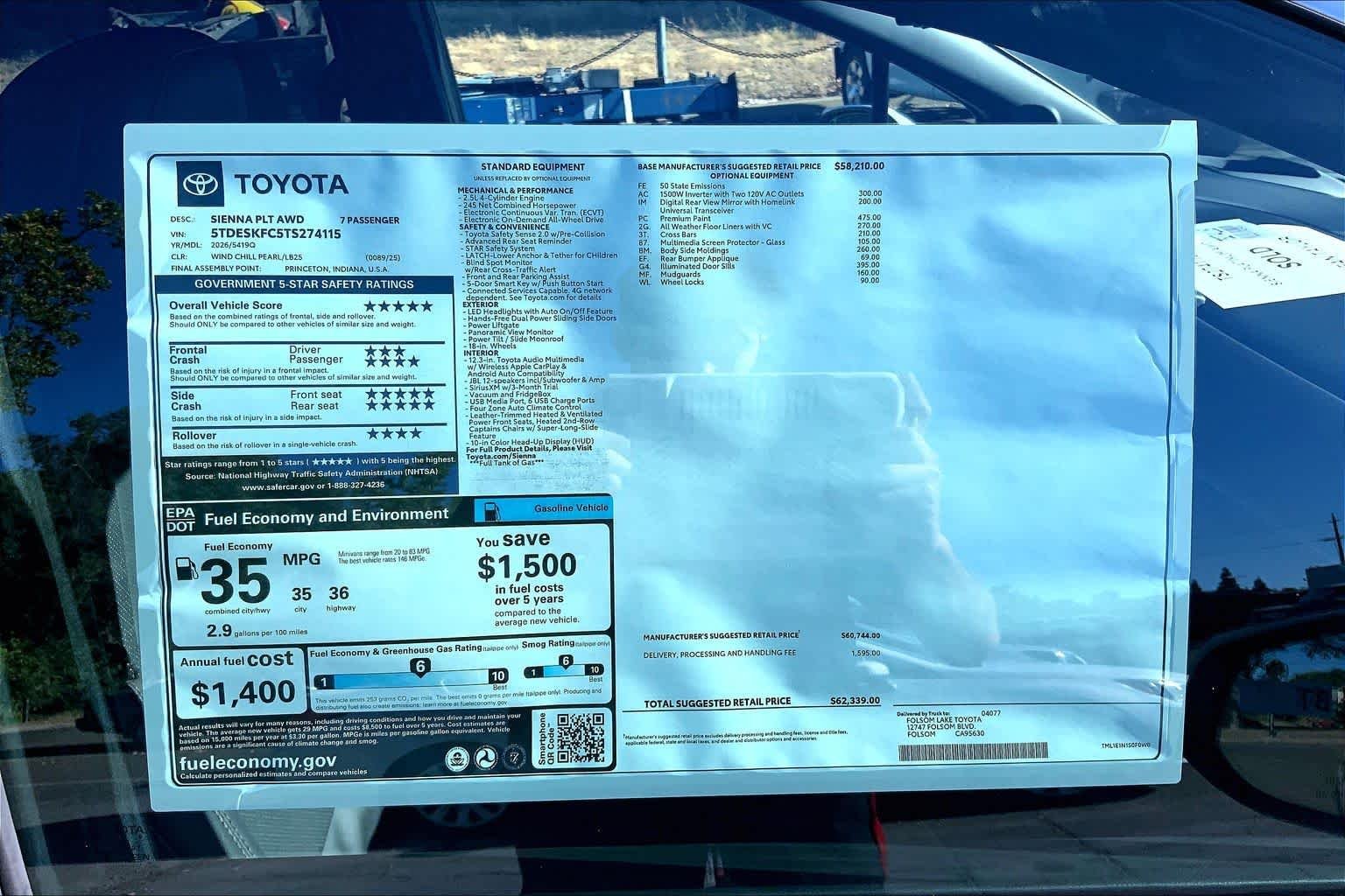 New 2026 Wind Chill Pearl Toyota Platinum image 21