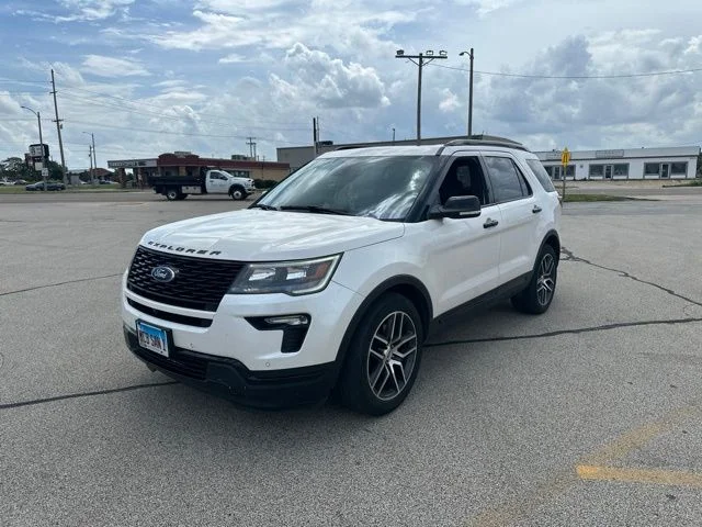 Certified Used 2019 White Platinum Clearcoat Metallic Ford Sport image 2
