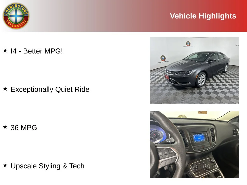 Used 2016 Chrysler 200 Limited with VIN 1C3CCCAB8GN138392 for sale in Elk River, Minnesota