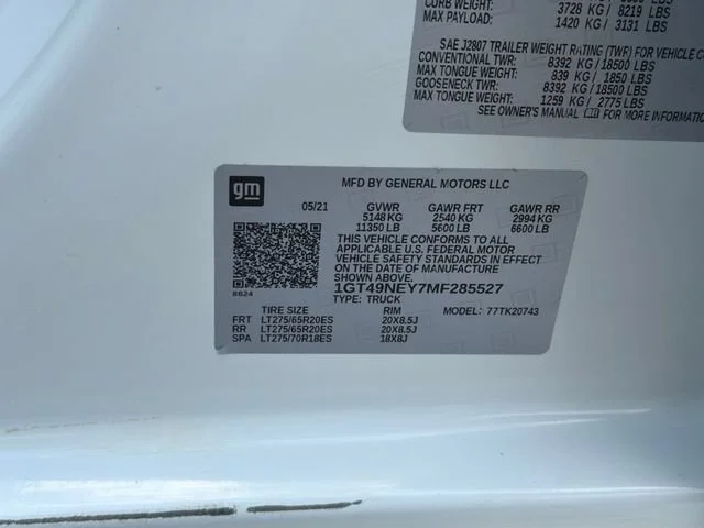 Used 2021 SUMMIT WHITE GMC SLT image 30