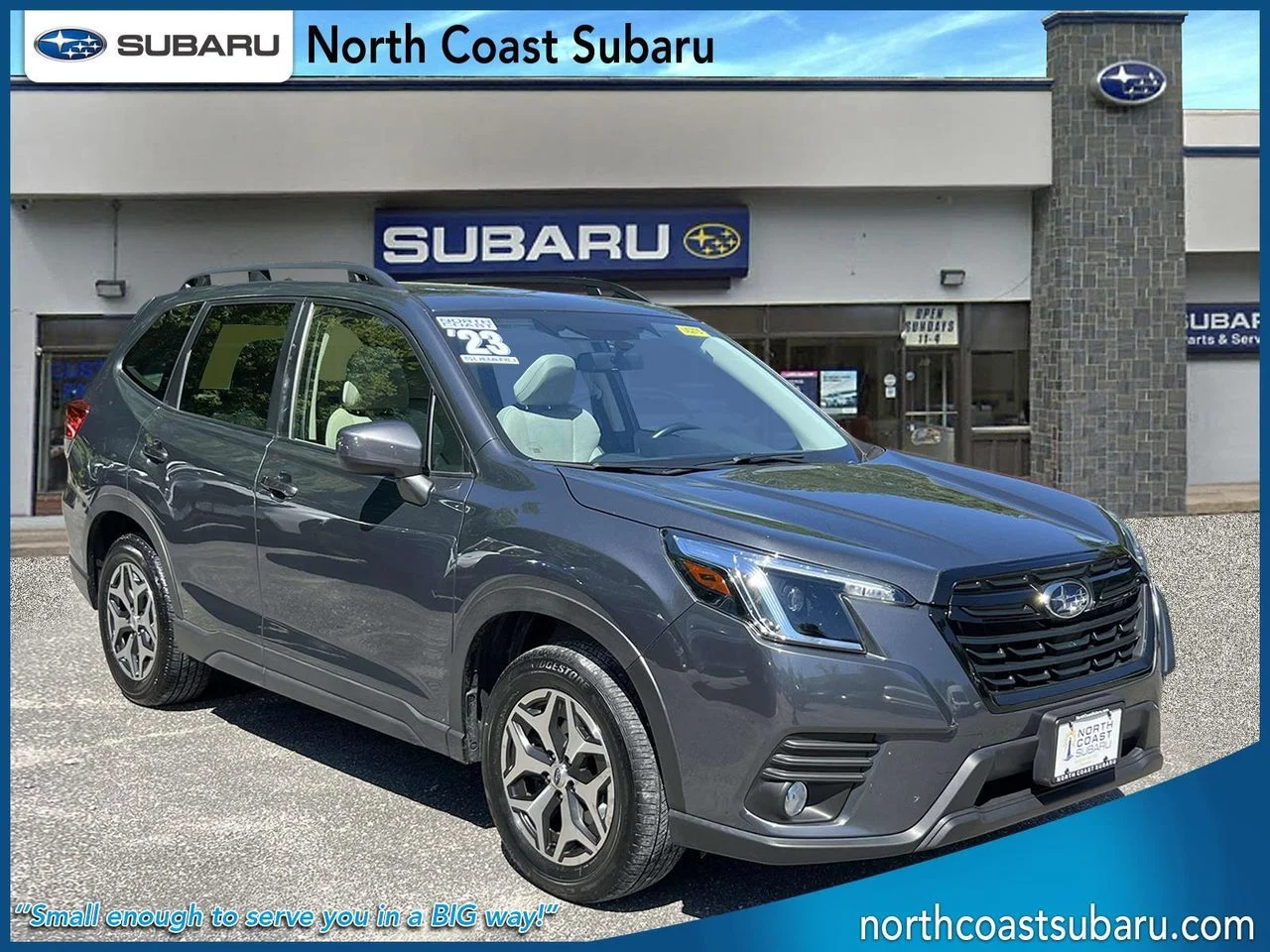Used 2023 Magnetite Gray Metallic Subaru Premium image 1
