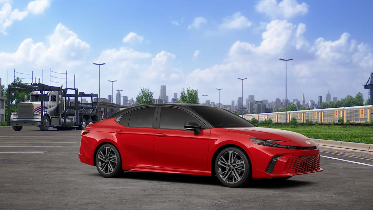 New 2026 Supersonic Red with Midnight Black Metallic roof Toyota XSE image 14
