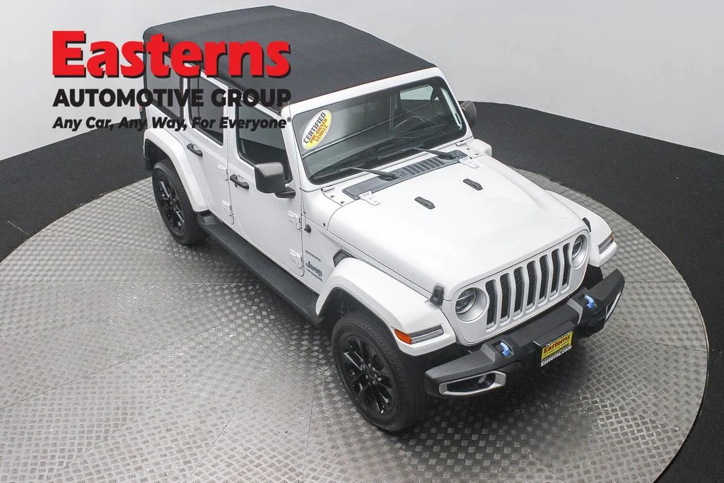 Used 2022 White Jeep Unlimited Sahara 4xe image 3