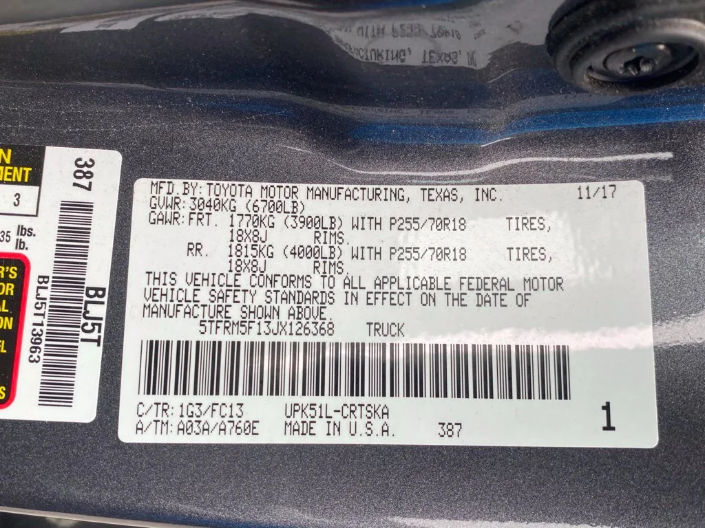 Used 2018 Gray Toyota SR5 image 21