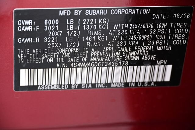New 2026 Crimson Red Pearl Subaru Limited 7-Passenger image 23