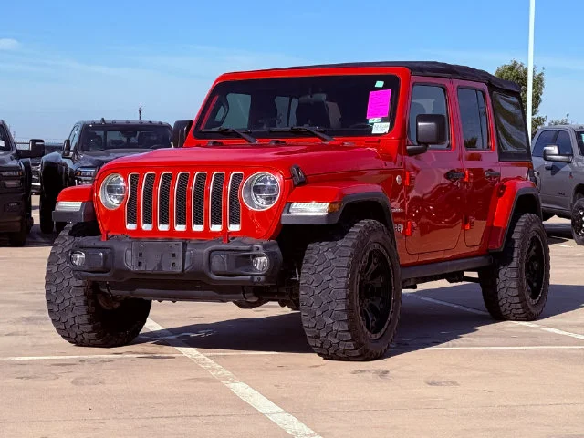Used 2018 Red Jeep Unlimited Sahara image 2