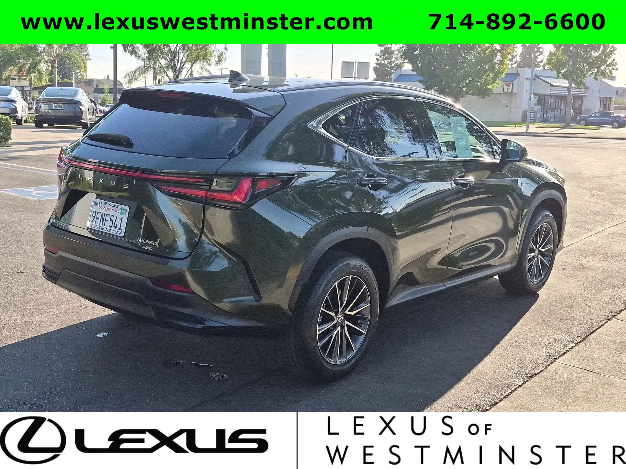 Certified Used 2023 Nori Green Pearl Lexus NX 350 image 9