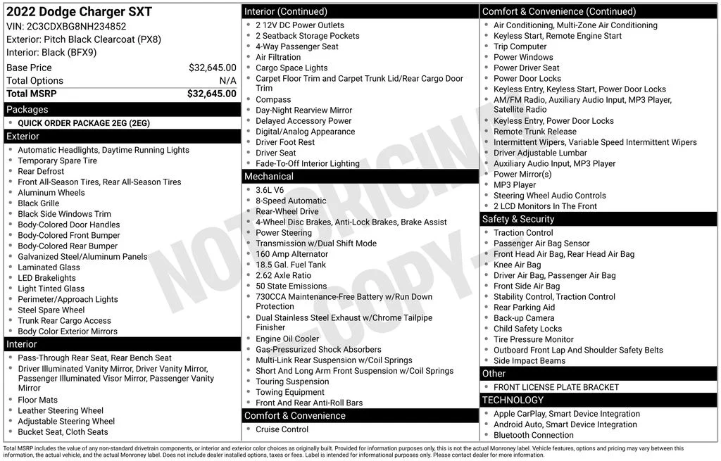 Used 2022 Black Dodge SXT image 17
