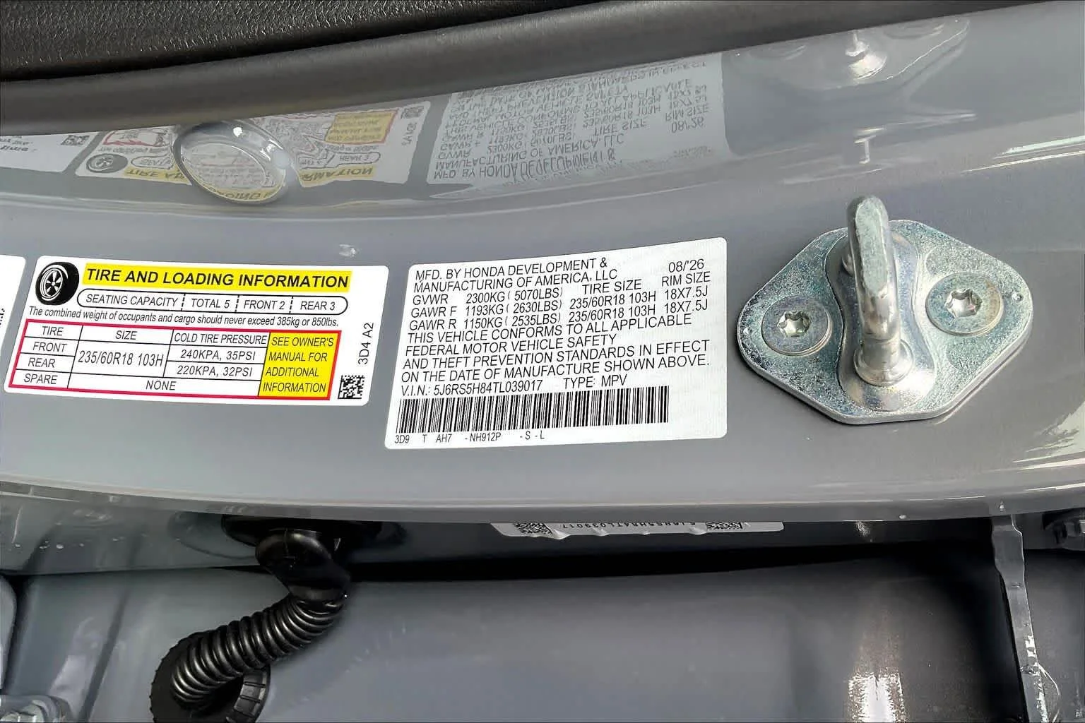 New 2026 Urban Gray Pearl Honda Sport-L image 19