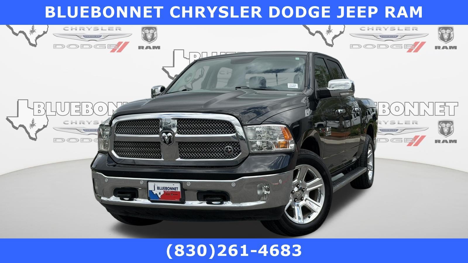 Used 2018 Brilliant Black Crystal Pearlcoat Ram Lone Star Silver image 1
