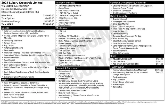 Certified Used 2024 Silver Subaru Limited image 2