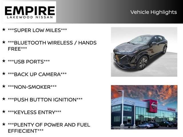 Used 2024 Nissan ARIYA Engage with VIN JN1CF0BB9RM737166 for sale in Lakewood, CO
