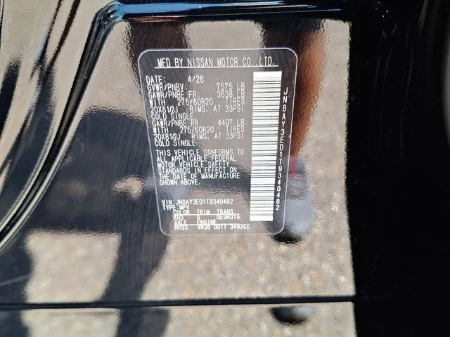 New 2026 Super Black Nissan Platinum image 30